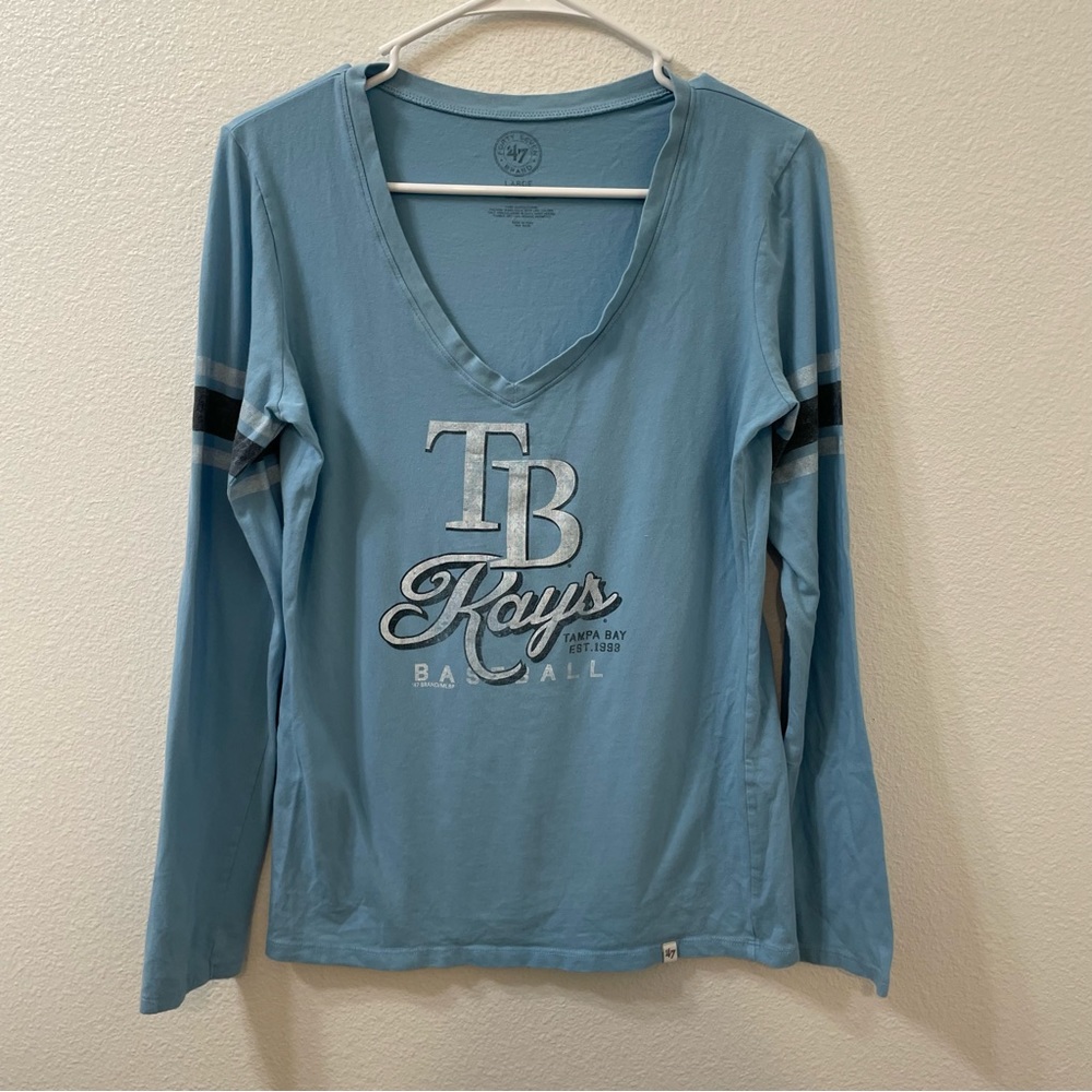Brand 47 Tampa bay rays shirt blue large